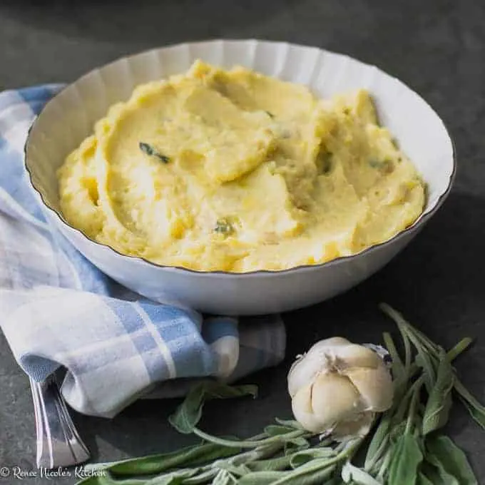 Brown Butter Garlic Mashed Potatoes Renee Nicole S Kitchen
