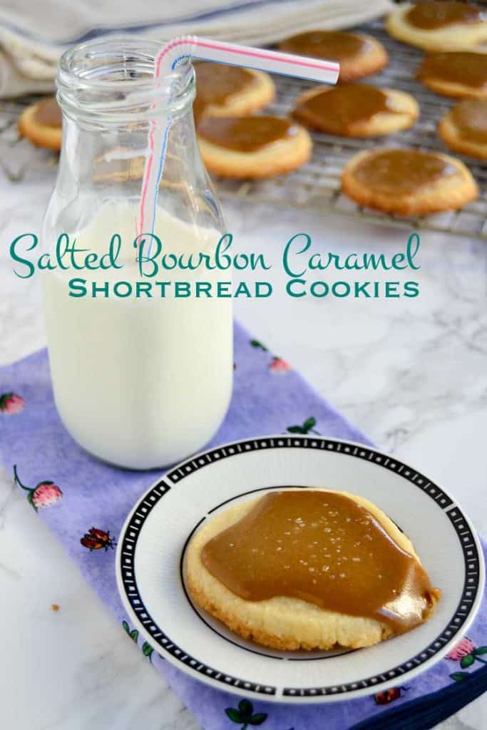 salted bourbon caramel shortbread cookies.