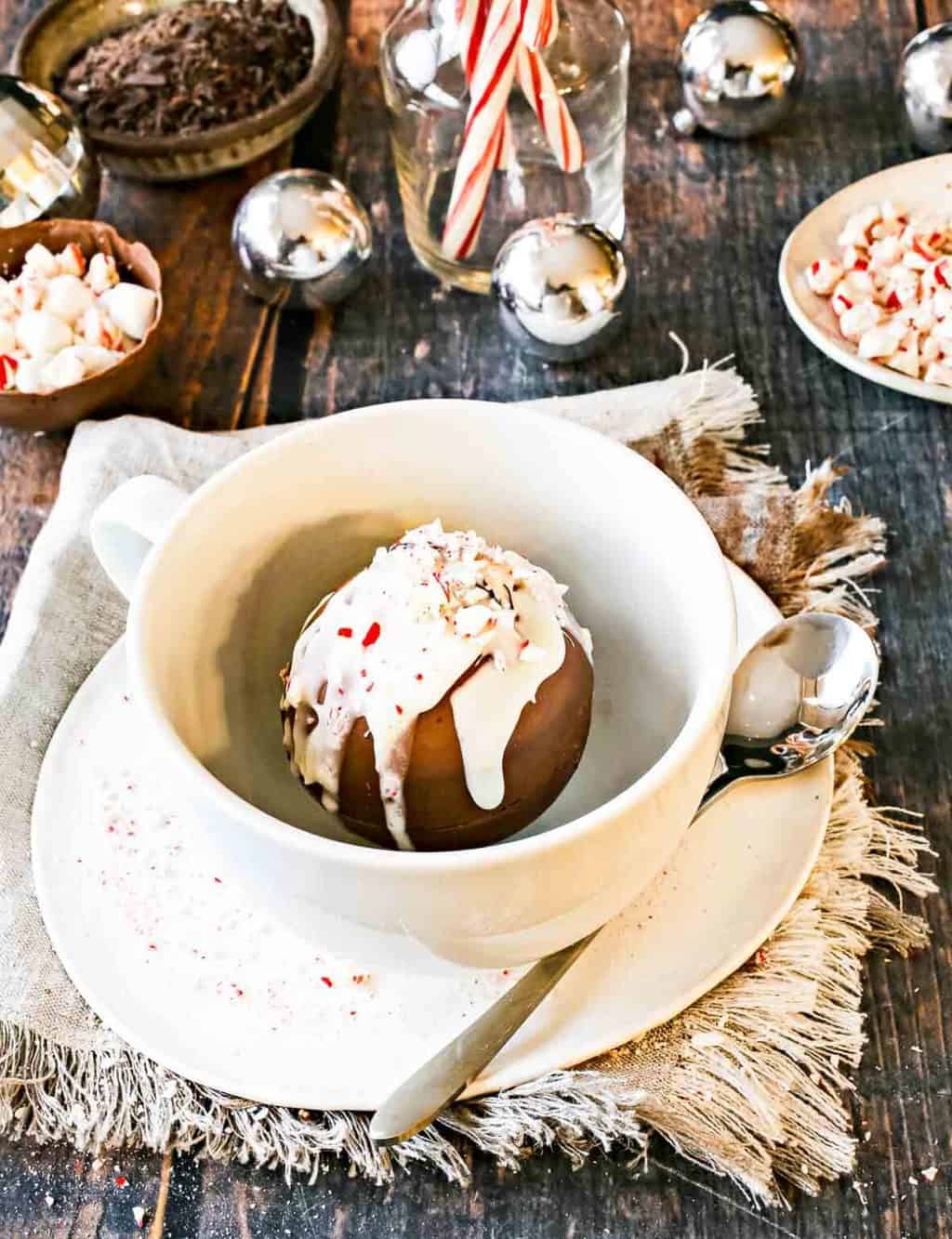 Peppermint Hot Chocolate Bombs - RECIPE - Renee Nicole's Kitchen